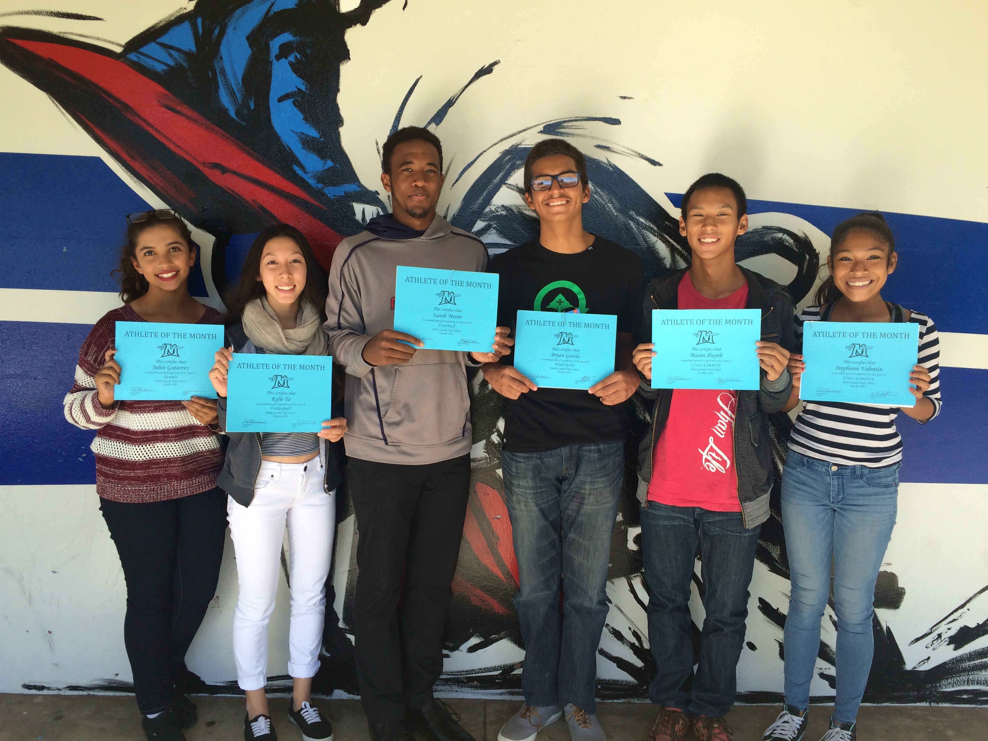 Oct 2015 Athletes of the Month